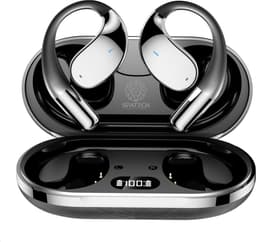SFATECH Q39 – Open-Ear Sport Hoofdtelefoon – Open-Ear Sport Oortjes – Sport Oordopjes – Sport Hoofdtelefoon – Bluetooth Koptelefoon – Bluetooth 5.4 – AI Bass – ENC Noise Cancelling – IP54 – True Wireless – Zwart — thumbnail 1