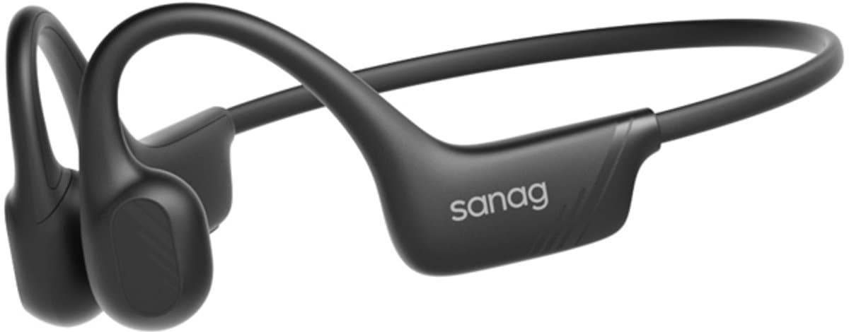 Sanag Open-Ear headphone - Sport Koptelefoon - IPX7 Waterdicht - Air Conduction 2.0 - 9 uur Batterij - Bluetooth 5.3 - Magnetisch Opladen - Titanium Frame - Zwart — afbeelding 1