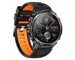DrPhone ChronaX Titan GPS Smartwatch – Bluetooth Bellen – Waterdicht – Hartslag/Slaap/Bloedzuurstof metingen – 1.46' HD – Heren Dames - Led licht - Nederlands App + Horloge taal - Zwart