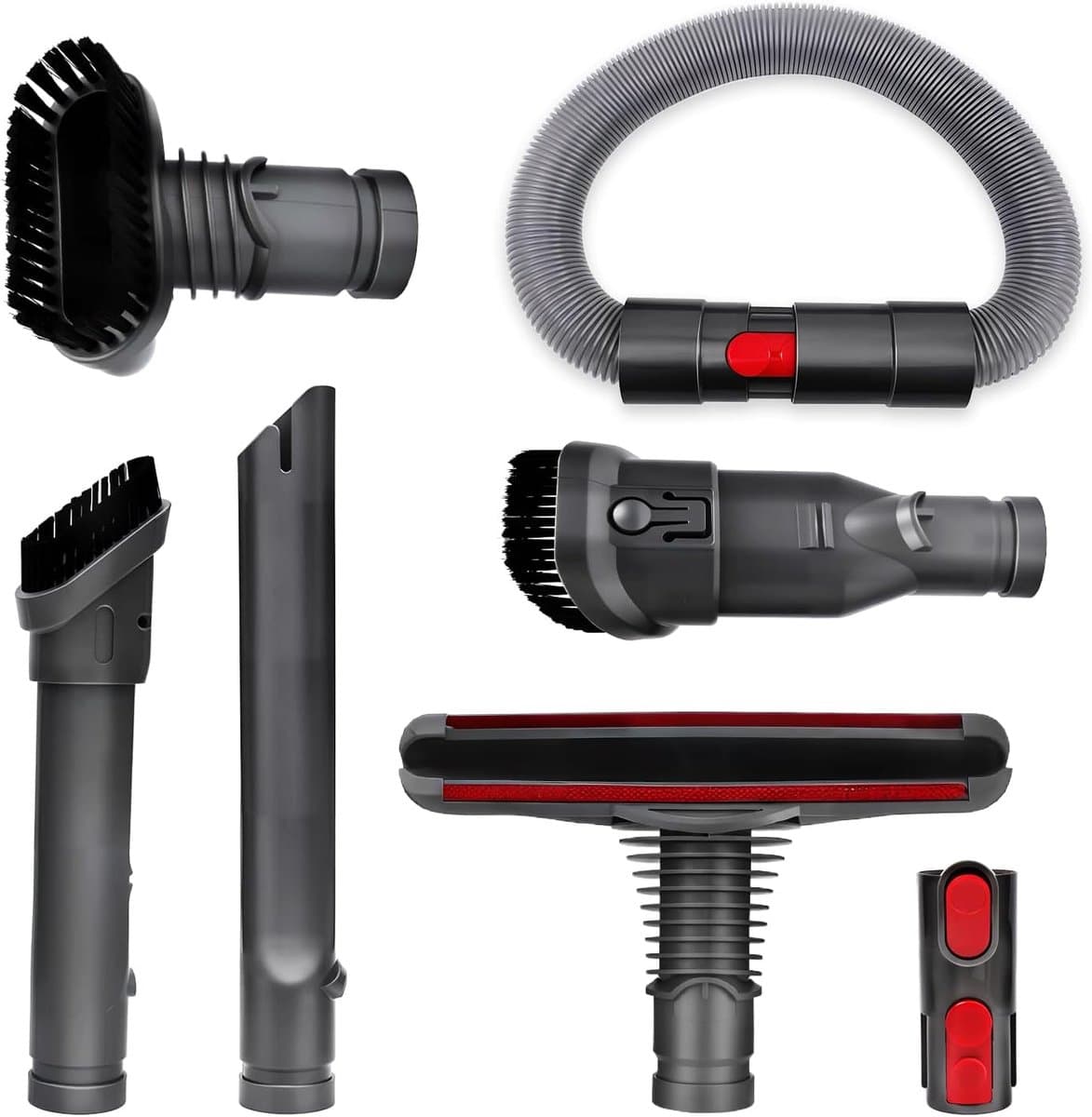 Accessoireset- reserveonderdelen geschikt voor Dyson V7- V8- V10- V11- V15- handstofzuiger- 7-in-1 reserveborstel- compatibel met Dyson stofzuiger- voor thuis- kantoor- autostoelen — afbeelding 1