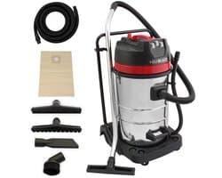 80L industriële nat- en droogzuiger met extra lange slang van 5 m en hulpstukken