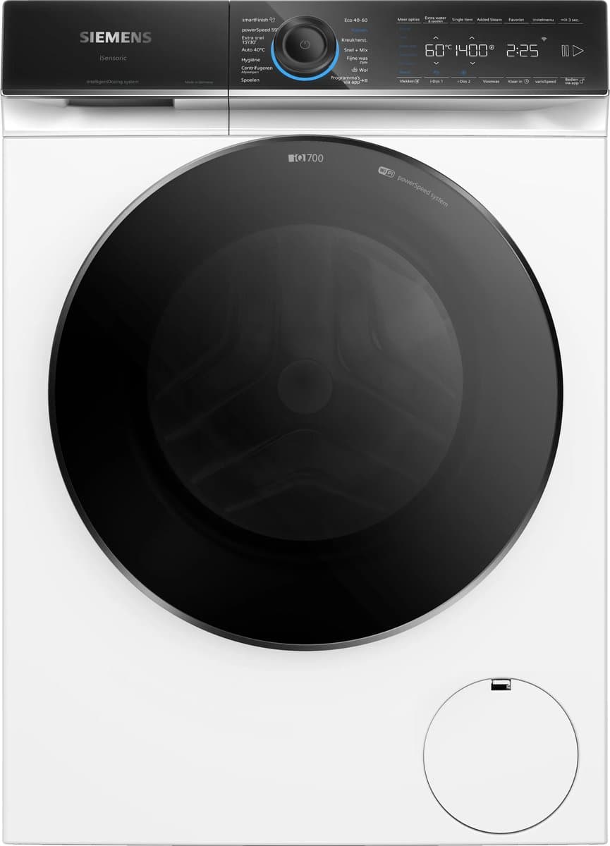 Siemens WG44B2ABNL - iQ700 - Wasmachine met stoom - 9 kg - 1400 rpm - 50% zuiniger dan energielabel A - Automatisch doseren - smartFinish: vermindert kreukels tot 50% - Zeer stil - Versnel het wasproces met varioSpeed - Home Connect — afbeelding 1