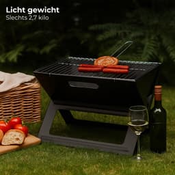 Lomera Opvouwbare Barbecue - Inklapbare Barbecue - Draagbare Barbecue - Houtskool Barbecue - Camping Barbecue - Strand Barbecue - Park Barbecue - Praktische Vorm - BBQ Opvouwbaar - Opvouwbare BBQ Camping — thumbnail 3