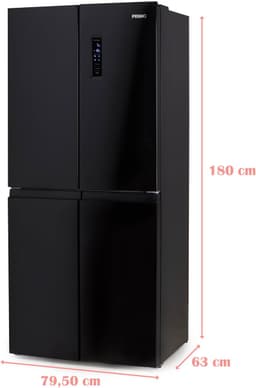 PRIMO PR182MD Koelvriescombinatie – Amerikaanse Koelkast – 4 deuren – No Frost - Energieklasse C – 362 liter (237 + 125) - Zwart — thumbnail 3