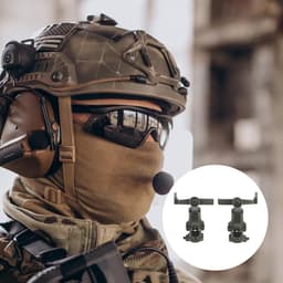 Multi-hoek Rotatie Snelle Helm Rail Adapter Ophanging Koptelefoon Beugel Oorkappen Ondersteuning Accessoires Tactische Pickup Headset Groen - Voor Outdoor Activiteiten — thumbnail 4