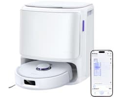 Narwal Freo X10 Pro robotstofzuiger, knoopvrije robotmop, krachtige zuigkracht van 11000 Pa, zelfledigend, automatische mopwasbeurt, automatische droging, obstakelvermijding, ideaal voor dierenharen en harde vloeren - wit