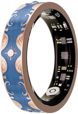 WizBay Premium Select® Bohemian Smart Ring - Sapphire Blue - Hartslag, Slaap en Zuurstofmeting - Activiteitstracker - Maat 7 — thumbnail 1