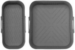 2 stuks Bakplaat - siliconen airfryer-inzetstukken - geschikt voor Philips 3000 series NA350/00 Airfryer - BPA-vrije airfryer-accessoires - vaatwasmachinebestendige inzetstukken - grijs — thumbnail 2