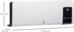 HOMCOM-Wandverwarming-ABS-54,5x12x21,5cm-Wit — thumbnail 4