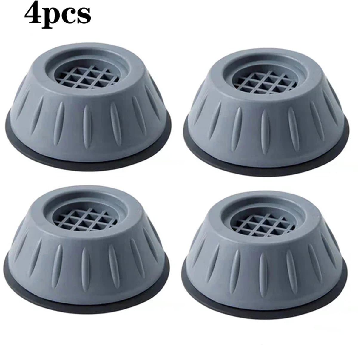 4 Stuks Anti-Trillingen Voeten Pads | Rubberen Trillingsdempers | Antislip & Geluiddempend | Universeel voor Wasmachine, Koelkast & Meubels — afbeelding 1