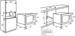 Inventum IMC6132FZWA - Inbouw combi-oven - Hetelucht - Magnetron - Grill - 32 liter - 45 cm hoog - Tot 220 graden - Zwart/RVS — thumbnail 7