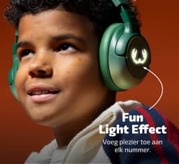 Fresh 'n Rebel Clam Junior - Koptelefoon kind - Kinder koptelefoon met Noise Cancelling - Draadloos (Bluetooth) & Bedraad – Inclusief Aux kabel (1m) - Dizzy Donut — thumbnail 4