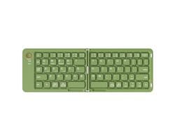 Draadloos opvouwbaar Bluetooth-toetsenbord, stil en compact, universeel voor mobiele telefoons, laptops, tablets en kantoorgebruik (groen)