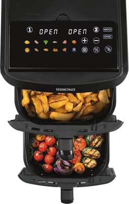 Vertikale dubbele kamer heteluchtfriteuse met kijkvenster en 12 liter capaciteit — thumbnail 6