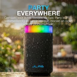 JLab Epic Draadloze Bluetooth Speaker - Muziekbox - 16 uur Batterijduur - 100 Watt - IPX6 Waterproof - Multipairing - Partyspeaker met Bass Boost - App Equalizer - Zwart — thumbnail 3
