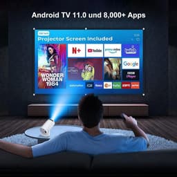 Mini Beamer - Film Projector met Bluetooth - Draagbare Beamer - 4K Kwaliteit — thumbnail 5