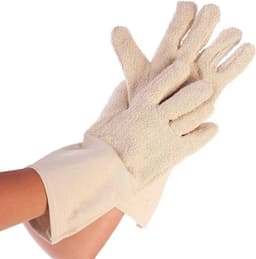 1 paar ovenwanten – Ovenhandschoenen – Keuken ovenhandschoenen – Airfryer handschoenen – Bakhandschoenen – 11 cm × 8,5 cm – Geschikt voor koken, bakken en grillen – Bruin/Beige — thumbnail 1