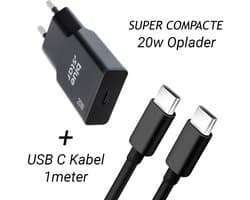 Ereader Oplader + Oplaadkabel 1 Meter Type C Kabel - GaN Adapter - e Reader Lader Geschikt voor Nieuwe Kobo Clara - Libra - Sage