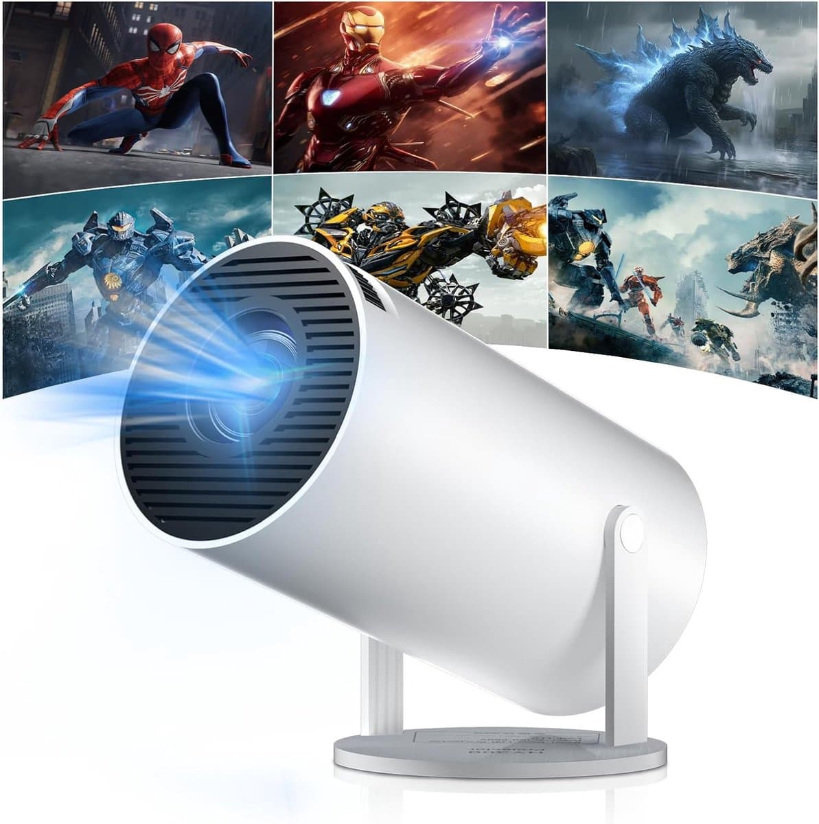4K Mini Beamer Smart Projector - voor IOS & Android WiFi 6 & Bluetooth 5.4 – Thuisbioscoop – Wit — afbeelding 1
