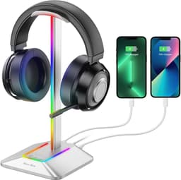 RGB Hoofdtelefoonhouder met USB Type-C Oplader en Gegevensoverdracht - Gaming Accessoires voor Hoofdtelefoons — thumbnail 1