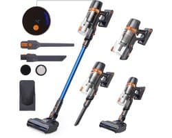 VacniQ V3 Steelstofzuiger Draadloze stofzuiger, 3-in-1 steelstofzuiger, tot 45.000 Pa, 60 minuten gebruiksduur, anti-klit, 5-traps filter, krachtig en lichtgewicht, voor hardhouten vloeren, tapijten, auto's en dierenharen