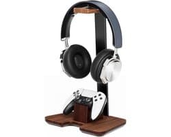 Controllerhouder - Koptelefoonstandaard - Accessoire opbergrek -Houten Controllerstandaard - Hoofdtelefoonstandaard Gamingtafel - Desktop Accessoires - Perfect voor Feestdecoratie - Kerstcadeau - Kerst