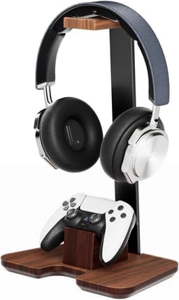 Controllerhouder - Koptelefoonstandaard - Accessoire opbergrek -Houten Controllerstandaard - Hoofdtelefoonstandaard Gamingtafel - Desktop Accessoires - Perfect voor Feestdecoratie - Kerstcadeau - Kerst — thumbnail 1