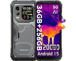 Blackview XPLORE 1 Pro - Robuuste Smartphone - 5G - 36GB RAM - 256GB ROM - 6.78 inch - Robuuste Telefoon - Nachtzicht - Android 15 - NFC - GPS - Zwart