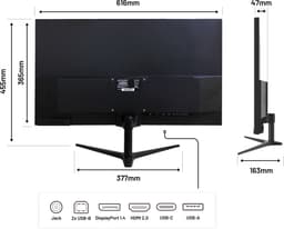Bureaumonitor 27'' inch WQHD 75 Hz JN-IPS27WQHDR-C65W — thumbnail 4