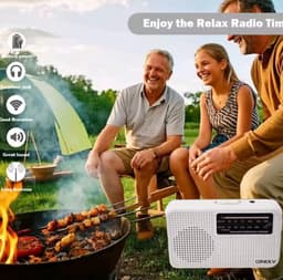QINGLV - Kleine Radio op Batterijen - AM/FM - Kleur: Blauw - Perfect voor Noodpakket - Werkt op AA-batterijen - Draagbare Noodradio voor Rampen — thumbnail 4