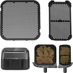Cosensi - Siliconen spatbescherming accessoires voor Airfryer - 2 stuks in set - Geschikt voor Philips Airfryer 3000 Dual Basket NA350 en 5000 Series - Stoom Airfryer accessoires - Siliconenvorm spatbescherming — thumbnail 2
