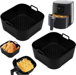 Cosensi - Siliconen bakvorm voor heteluchtfriteuse, 2 stuks accessoires - Geschikt voor Philips Essential 4,1 l - HD9252, HD9200, HD9255 - Hittebestendige bakvorm - Airfryer accessoires duurzaam siliconen. — thumbnail 2