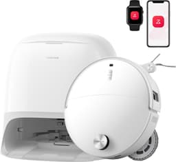Roborock Qrevo Curv 2 Pro-Robotstofzuiger Met Dweilfunctie-25.000 Pa-7,98 cm Ultraslank Ontwerp-Dweilen met warm water-Reactieve AI-Obstakelherkenning-100℃ Heetwaterwas-Zelfreinigend-Automatische droging-Slimme spraakassistent — thumbnail 1