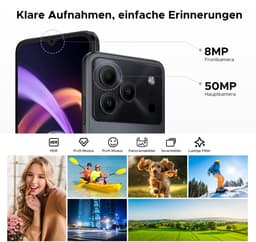 DOOGEE Note 56 Plus - Smartphone - Telefoon - 48 GB RAM+ 256 GB ROM (2TB/TF) - 50 MP camera - 6150 mAh/18W - 6.56 inch 90Hz - Gemini AI - Widevine L1 - NFC - Face ID - Vingerafdruk - GPS - Zwart — thumbnail 6