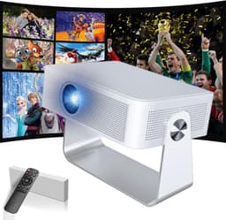 Mini Beamer - Film Projector met Bluetooth - Draagbare Beamer - 4K Kwaliteit - Wit — thumbnail 1