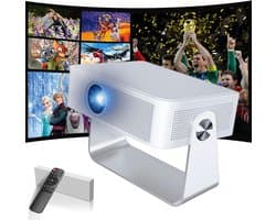 Mini Beamer - Film Projector met Bluetooth - Draagbare Beamer - 4K Kwaliteit - Wit