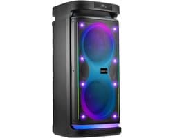 VolkanoX Paramount Partybox - Muziek Box - Draadloze Bluetooth Party Speaker - 320 watt - Microfoon - Karaoke Set - LED-verlichting - TWS - Gitaar ingang