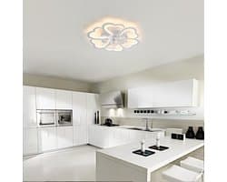 Moderne Plafondlamp met Ventilator en Dimbaar LED Licht - 6 Snelheden en Afstandsbediening