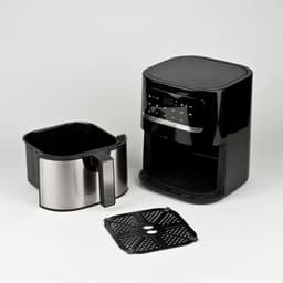 Luchtfriteuse 4,5 Liter met 10 Programma's en 1500 Watt - Zwart/Staal — thumbnail 2