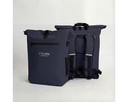 Cycloni DASH Fietsrugzak - Rugzak met Laptop Compartiment - Fietstas 100% Waterdicht - Inclusief 16 inch Uitneembare Laptoptas – Navy