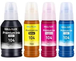 Inktcartridges Compatibel voor EcoTank ET-2710 ET-2711 ET-2712 ET-2714 ET-2715 ET-2720 ET-2721 ET-2726 ET-4700 - Zwart, Cyaan, Magenta, Geel, 4-Pack