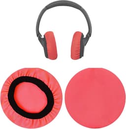 Hoofdtelefoonmanchetten voor betere bescherming en comfort - ademend en wasbaar - elastisch en herbruikbaar - rood - universeel passend voor hoofdtelefoons van 9-10,5 cm — thumbnail 1
