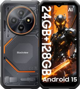 Blackview FORT 2 - AI Robuuste Smartphone - 24 GB RAM - 128 GB ROM - 6,56 inch MTK G81 - Robuuste telefoon - Android 15 - GPS IP69K OTG NFC Gemini AI - Zwart — thumbnail 1