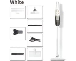 JeiibrZui Draadloze Stofzuiger - Handstofzuiger Zonder Snoer - Geïntegreerde Zuig- En Dweilfunctie Krachtige Zuigkracht Tot 12000 Pa - 1 - Wit
