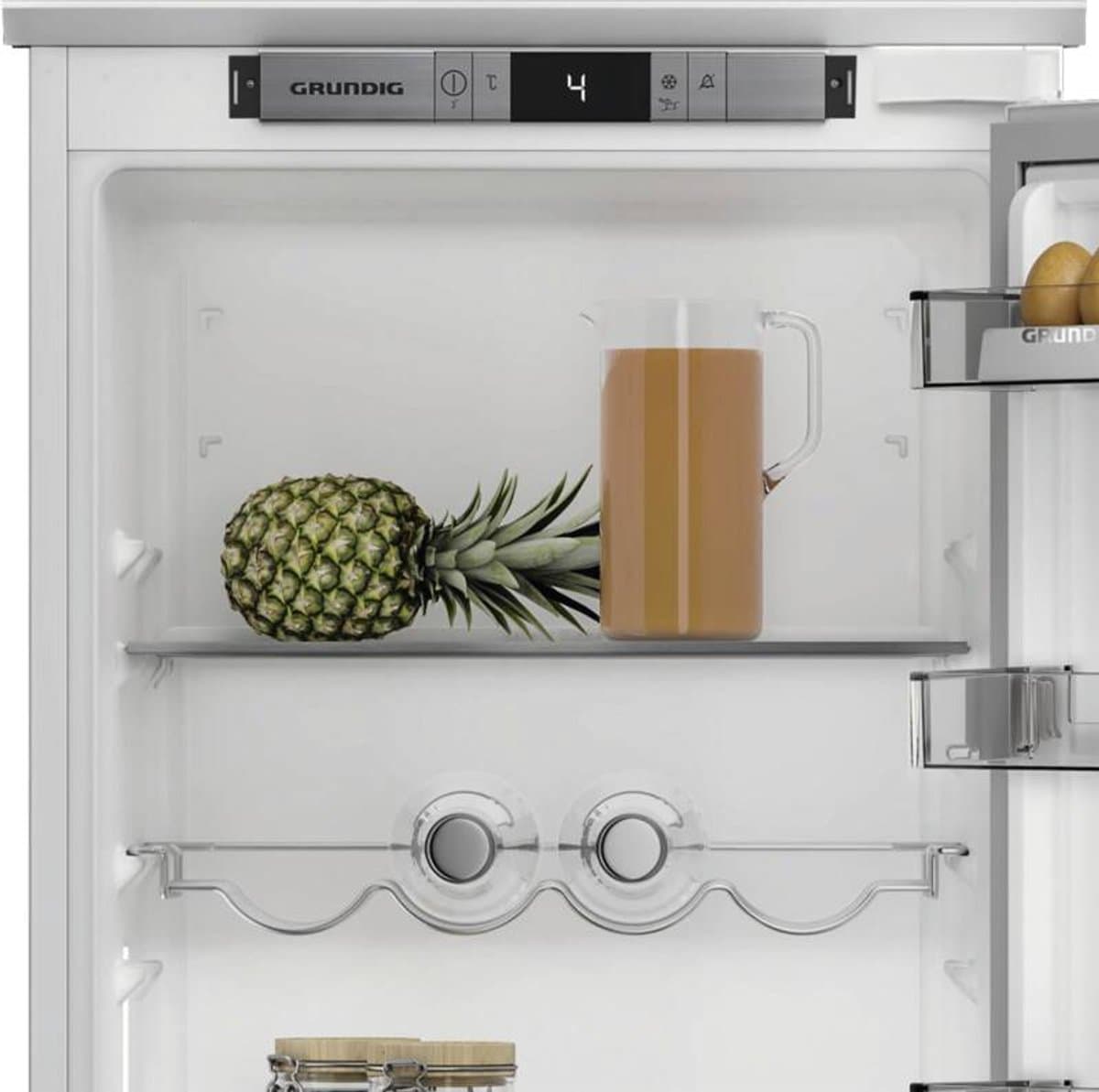 GRUNDIG GSMI25740FN inbouw koelkast 309 L - E Energie - Deur op Deur — afbeelding 1