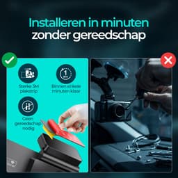 Olvy Dual Dashcam - Voor Auto - Camera Voor en Achter - 4K - Full HD - Nachtzicht - Met 64GB SD - Wifi — thumbnail 3