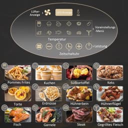 Heißluftfritteuse 4L met 12 Programma's en LED-Touch-Display — thumbnail 5