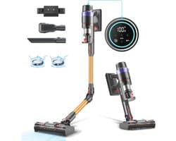Draadloze Accustofzuiger met Led-Display en Anti-Klitborstel voor Dierenharen, Tapijten en Harde Vloeren