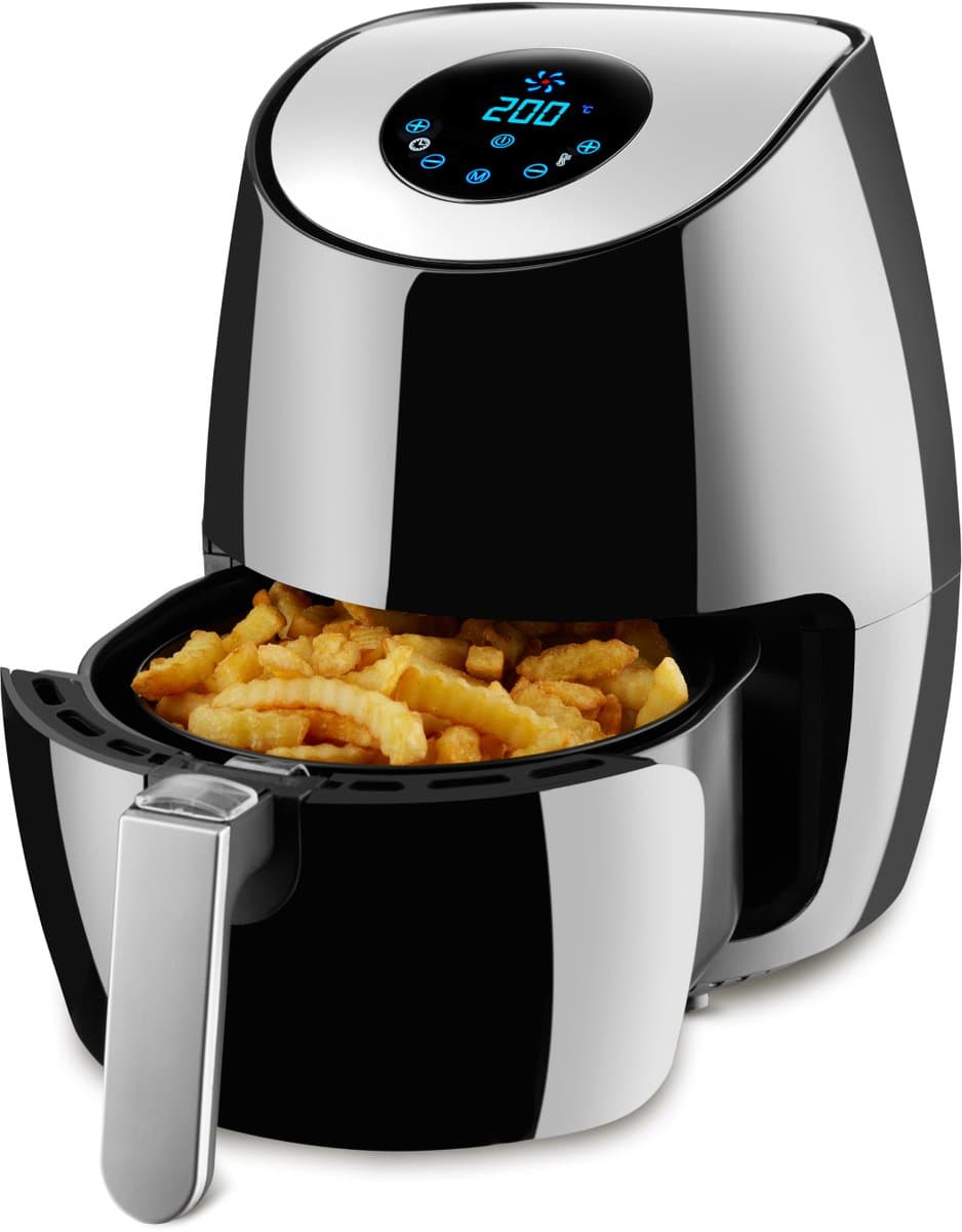 tectake® Airfryer - Heteluchtfriteuse, Airfryer, Touchscreen Display, div. Programma's, Airfryer Zonder Vet en Olie, Vaatwasmachinebestendig, Met Accessoires Receptenboekje (HF-568TS Mitch) — afbeelding 1