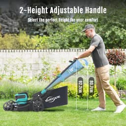 Accu grasmaaier tot 675 m² met 41 cm snijbreedte, 36V, borstelloos, 7-traps hoogteverstelling, inclusief mulchwig en 45L opvangzak — thumbnail 4